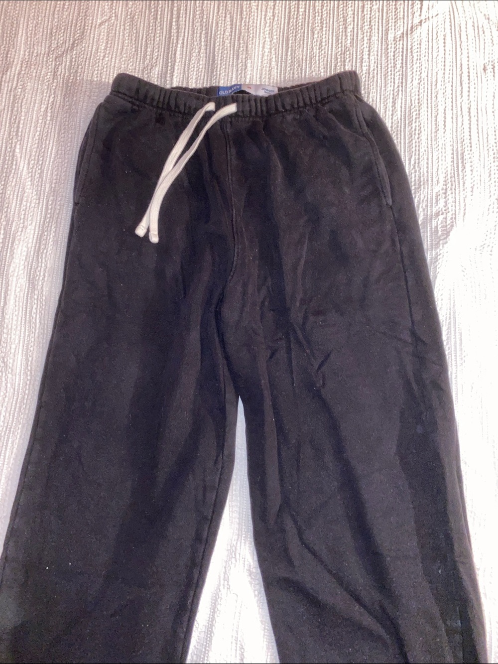 Old Navy Black Jogger Pants with White Drawstring